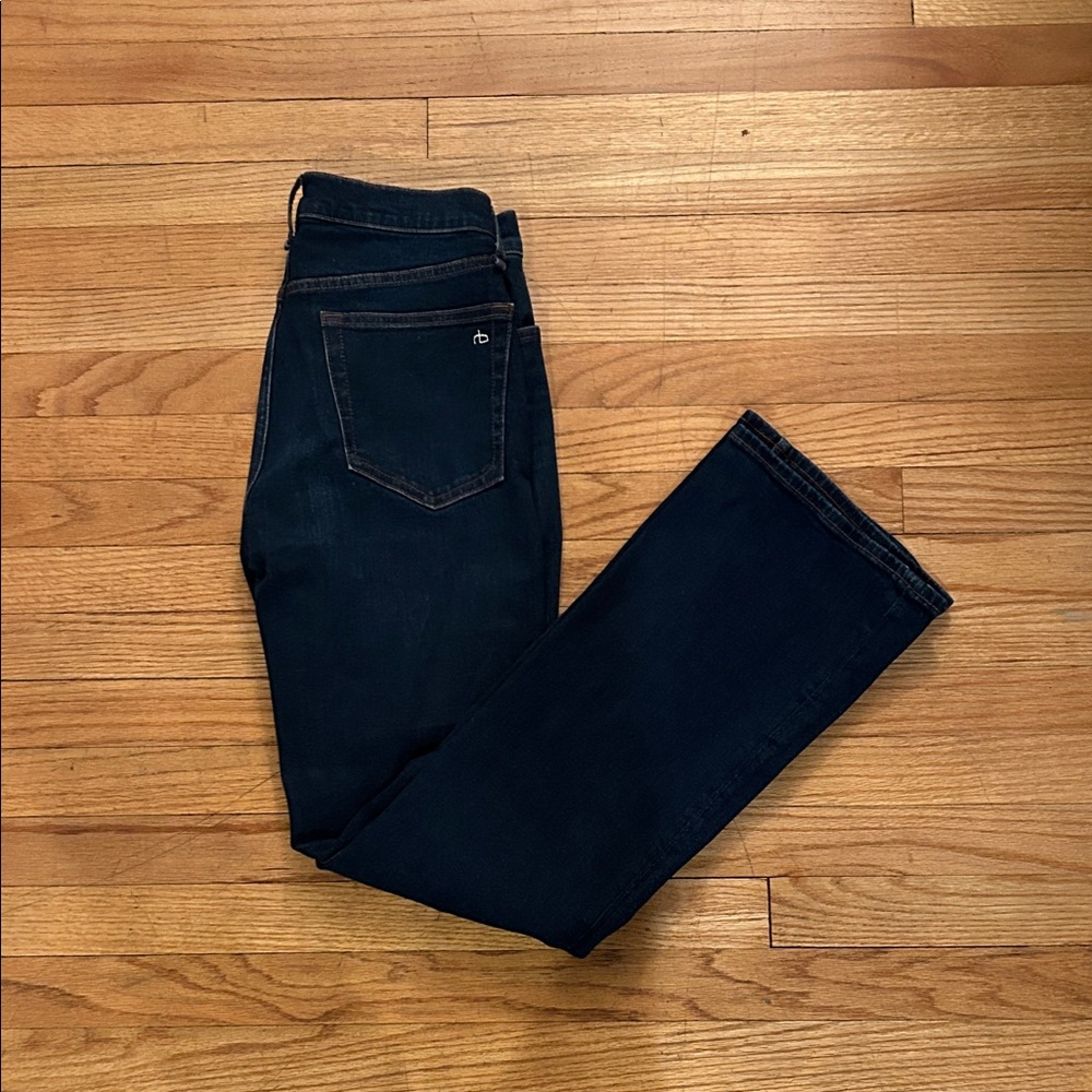 rag & bone Dark Indigo Peyton Mid Rise Women's Boot Leg Jeans